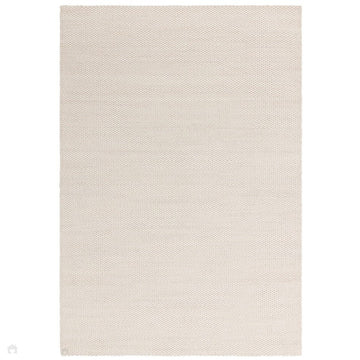Zander Modern Plain Basketweave Hand-Woven Heavy-Weight Chunky Textured Space-Dyed Wool Blend Low-Profile Looped Pile Ivory Rug-Asiatic Carpets-Rug Love - The Most Loved Rug Store
